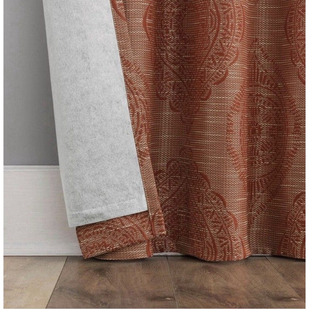 2 PCs Sun Zero Sintra Medallion Russet 40"x84" Polyester 100% Blackout New - Picture 2 of 16